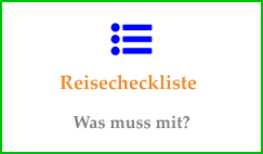 Reisecheckliste Was muss mit?