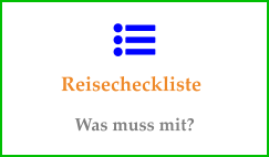 Reisecheckliste Was muss mit?