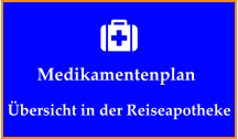 Medikamentenplan Übersicht in der Reiseapotheke